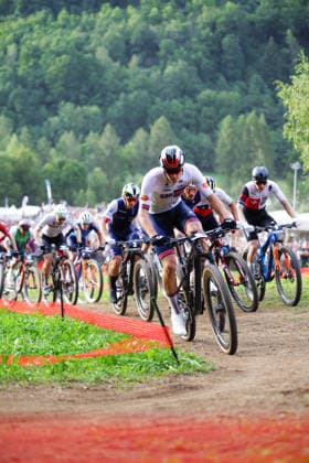 2026 UCI Mountain Bike World Championships Picture by Ed Sykes SWpix.com - 27 08 2026 - Cycling - 2026 UCI Mountain Bike World Championships - Val di Sole, Trentino, Italy - Cross-country Short Track (XCC) - Men Elite - Charlie Aldridge (Great Britain) Copyright: x xSWpix.comx(t axPhotographyxHubxLtd)xEdxSykes SWpix.comx SWP-3030-20183