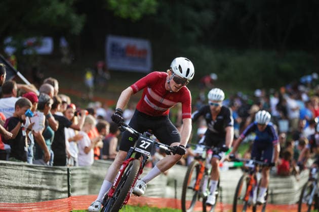 2026 UCI Mountain Bike World Championships Picture by Ed Sykes SWpix.com - 27 08 2026 - Cycling - 2026 UCI Mountain Bike World Championships - Val di Sole, Trentino, Italy - Cross-country Short Track (XCC) - Men Elite - Tobias Lillelund (Denmark) Copyright: x xSWpix.comx(t axPhotographyxHubxLtd)xEdxSykes SWpix.comx SWP-3030-20192