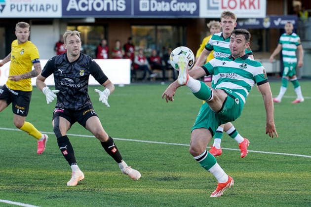 UEFA Europa Conference League Play-off Second Leg, VÄRE Areena, Kuopio, Finland 27 8 2026 KuPS vs Shamrock Rovers Shamrock Rovers Enda Stevens Enda Stevens 27 8 2026  Copyright: xMikaxKylmaniemix PM206700