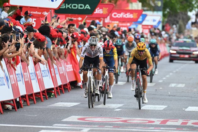 27-08-2026 Vuelta A Espana; Tappa 06 Alcossebre - Castellon; 2026, Pinarello - Q36.5; 2026, Uno X - Mobility; Camprubi, Marcel; Kron, Andreas Lorentz; Castellon; 