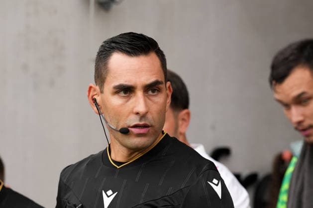UEFA Conference League Qualifier: SC Freiburg vs. FC Motherwell, August 27, 2026; Andrea Colombo, Referee; UEFA Conference League Qualifier: SC Freiburg vs. FC Motherwell, Europa-Park Stadium, August 27, 2026 Copyright: xBEAUTIFULxSPORTS Boscox