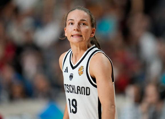 Britta Daub (Deutschland, 19) reagiert. GER, Basketball, Frauen Länderspiel, Deutschland vs Türkei, Freundschaftspiel, LANXESS arena, Köln, 27.08.2026 Foto: HMB Media Scott W. Coleman Köln LANXESS arena Nordrhein-Westfalen GER Copyright: xScottxW.xColemanx