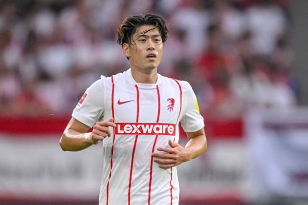 Yuito Suzuki of SC Freiburg watches the second leg of the 2026-27 UEFA Conference League playoff round match between Sport Club Freiburg and Motherwell at Stadion am Wolfswinkel on August 27, 2026, in Freiburg, Germany. Photo by Harry Langer, DeFodi Images