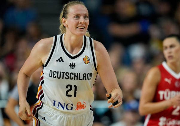 Marie Guelich (Deutschland, 21) reagiert. GER, Basketball, Frauen Länderspiel, Deutschland vs Türkei, Freundschaftspiel, LANXESS arena, Köln, 27.08.2026 Foto: HMB Media Scott W. Coleman Köln LANXESS arena Nordrhein-Westfalen GER Copyright: xScottxW.xColemanx