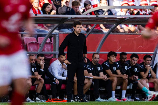 August 27, 2026: PAOK head coach Alessio Lisci during the UEFA Conference League playoff match between Brann and PAOK on August 27, 2026 in Bergen. Photo by Marius Simensen, BILDBYRAN COP 238 bbeng brann football fotball fotboll paok play off skb soccer uecl uefa conference league  Copyright: MARIUSxSIMENSEN BB260827BB609