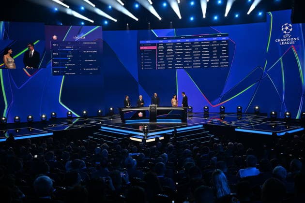 UEFA Champions League 2026 27 league phase draw in Monaco MONACO - AUGUST 27: A view of the draw ceremony for the league phase of the 2026-2027 UEFA Champions League football tournament at the Grimaldi Forum in the Principality of Monaco on August 27, 2026. Mustafa Yalcin Anadolu Monaco Monaco. Editorial use only. Please get in touch for any other usage.  Copyright: x2026xAnadoluxMustafaxYalcinx