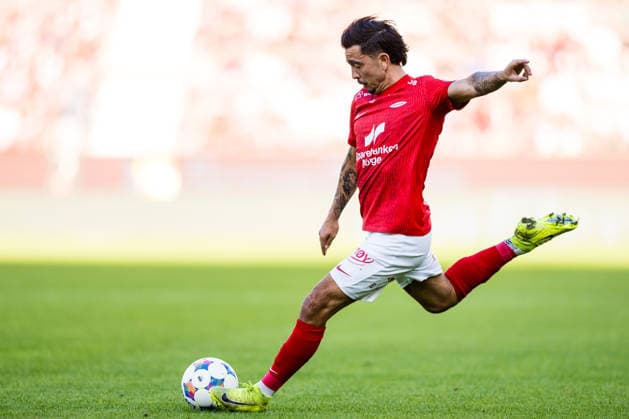 August 27, 2026: Niklas Castro of Brann during the UEFA Conference League playoff match between Brann and PAOK on August 27, 2026 in Bergen. Photo by Marius Simensen. BILDBYRAN COP 238 bbeng brann football fotball fotboll paok play-off skb soccer uecl uefa conference league  Copyright: MARIUSxSIMENSEN BB260827BB611