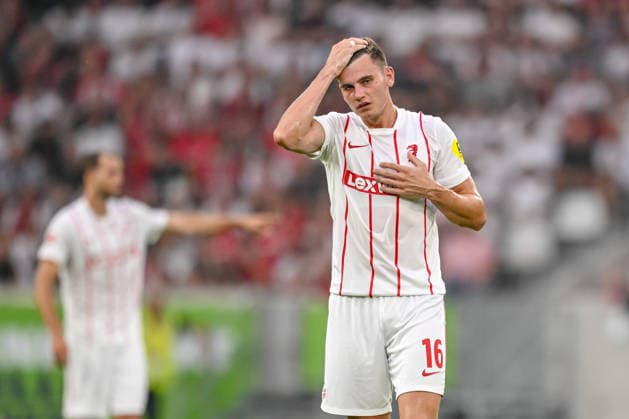 Yannik Engelhardt of SC Freiburg gestures during the second leg of the 2026-27 UEFA Conference League Playoff Round match between Sport Club Freiburg and Motherwell at Stadion am Wolfswinkel on August 27, 2026, in Freiburg, Germany. Photo by Harry Langer, DeFodi Images