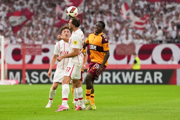 UEFA Conference League Qualifier: SC Freiburg vs. FC Motherwell, August 27, 2026 Max Rosenfelder (SC Freiburg), 37, scores with a header UEFA Conference League Qualifier: SC Freiburg vs. FC Motherwell, Europa-Park Stadium, August 27, 2026 Copyright: xBEAUTIFULxSPORTS Boscox
