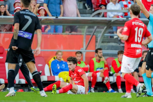 UEFA Conference League Qualifiers 2026: Brann vs. PAOK, Bergen, August 27, 2026. Brann’s Denzel De Roeve during the Conference League playoff soccer match between SK Brann and PAOK at Brann Stadium. Photo by Paul S. Amundsen, NTB, Bergen, Norway. EDITORIAL USE ONLY. RESTRESTRICTED USE FOR BETTING COMPANIES  Copyright: xPaulxS.xAmundsenx xNTBx