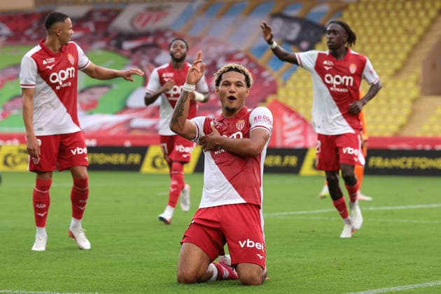 AS Monaco v Gornik Zabre - UEFA Conference League - Season 2026-2027 Monaco, Monaco, 27th August 2026. Paris Brunner of AS Monaco celebrates with team mate Mamadou Coulibaly after scoring to give the side a 1-0 lead during the AS Monaco vs Gornik Zabre UEFA Conference League match at Stade Louis II, Monaco. Picture credit should read: Jonathan Moscrop Monaco Stade Louis II Monaco