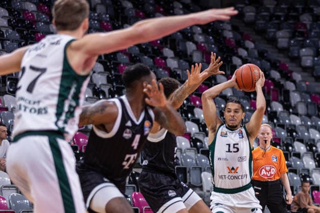 Exhibition Game: Telekom Baskets Bonn vs. VET CONCEPT Gladiators Trier, August 27, 2026 Jordan Roland VET Concept Gladiators Trier 15 drives to the basket Exhibition Game: Telekom Baskets Bonn vs. VET CONCEPT Gladiators Trier, August 27, 2026, Telekom Dome, Bonn Copyright: xBEAUTIFULxSPORTS Derixx
