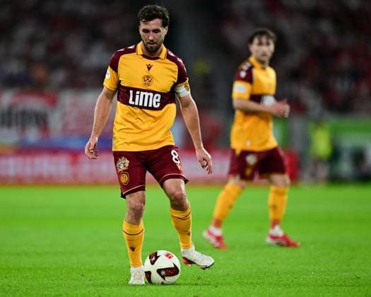 Lukas Fadinger of Motherwell Freiburg v Motherwell, UEFA Conference League, Play-Off Round, Second Leg, Football, Europa-Park-Stadion, Freiburg, Germany - 27 Aug 2026Freiburg Europa-Park-Stadion Germany  Copyright: xMaxxKrause Shutterstockx 17118930ck