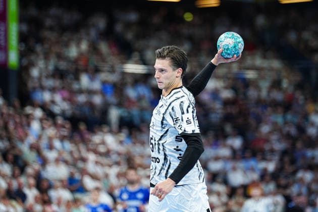Goal by Domen Makuc, THW Kiel, 35 GER, THW Kiel vs. TBV Lemgo Lippe, Handball, 1st Bundesliga, Matchday 1, 2026–2027 Season, August 27, 2026, GER, THW Kiel vs. TBV Lemgo Lippe, Handball, 1st Bundesliga, Matchday 1, 2026–2027 season, August 27, 2026, Kiel Copyright: xEibner-Pressefoto MarcelxvonxFehrnx EP_MFN