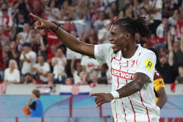 August 27, 2026, xrekx, Soccer Conference League Qualifiers, SC Freiburg vs. Motherwell: Goal celebration after Cyriaque Irie scored to make it 3-1 for SC Freiburg, Freiburg
