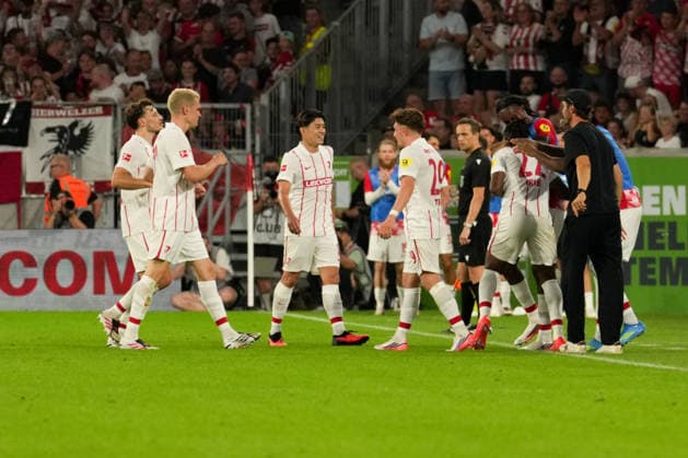 UEFA Conference League Qualifying Round: SC Freiburg vs. FC Motherwell, August 27, 2026—Celebration after Cyriaque Irià of SC Freiburg scores the 3-1 goal, 22nd minute of the UEFA Conference League Qualifying Round match between SC Freiburg and FC Motherwell at Europa-Park Stadium, August 27, 2026 Copyright: xBEAUTIFULxSPORTS Boscox