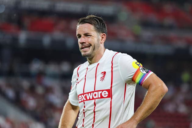 Christian Günter, SC Freiburg, 30, Germany, soccer, UEFA Conference League, playoffs, 2026–2027, SC Freiburg vs. Motherwell FC, August 27, 2026, Freiburg im Breisgau, Europa-Park Stadium, Germany Copyright: xGrantxHubbsx