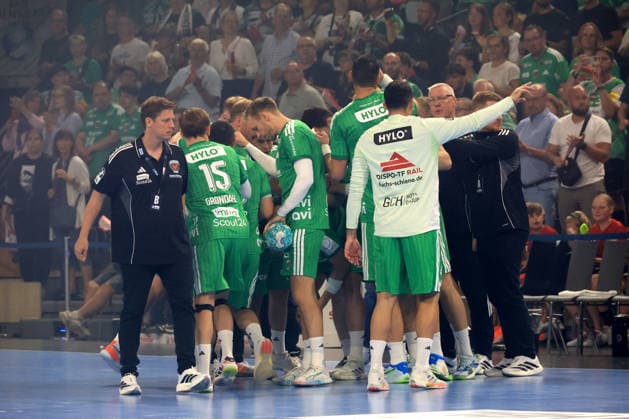 August 27, 2026, GER Germany, Handball, 1st Bundesliga, August 27, 2026, 2026–2027 Season, Berlin, Fuechse Berlin vs. Melsungen, Head Coach Nicolej Krickau, Fuechse Berlin, Fuechse Berlin Players, Max Schmeling Hall, Berlin, Germany Copyright: xNordphotox xEnglerx