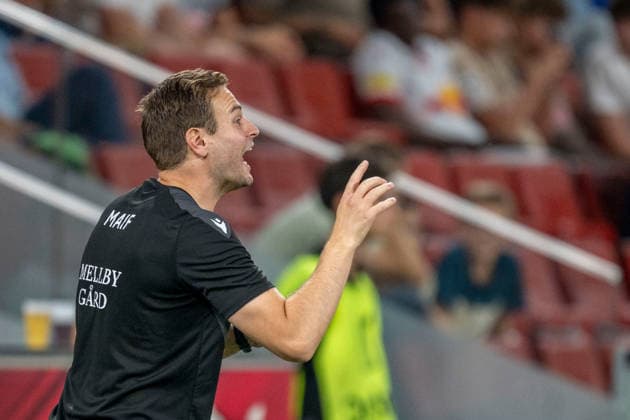 SOCCER - UEFA EL, RBS vs Mjaellby SALZBURG,AUSTRIA,27.AUG.26 - SOCCER - UEFA Europa League, play-off, Red Bull Salzburg vs Mjaellby AIF. Image shows Karl Marius Aksum (Mjaellby).  GEPAxpictures xWolfgangxKofler