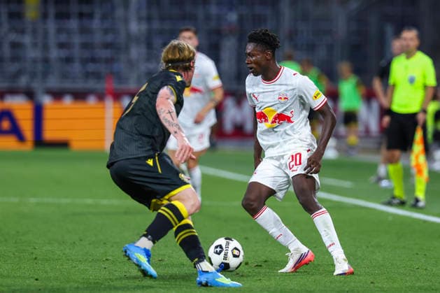 SOCCER - UEFA EL, RBS vs Mjaellby SALZBURG,AUSTRIA,27.AUG.26 - SOCCER - UEFA Europa League, play-off, Red Bull Salzburg vs Mjaellby AIF. Image shows Edmund Baidoo (RBS).  GEPAxpictures xDavidxGeieregger