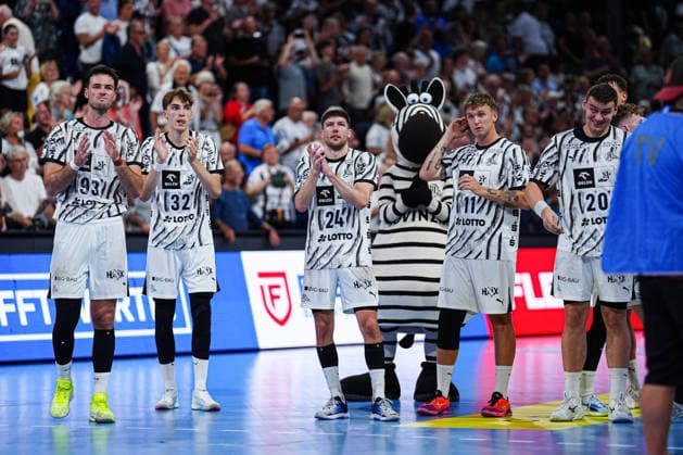 THW Kiel Celebrates After Victory at the End of the Game GER, THW Kiel vs. TBV Lemgo Lippe, Handball, Bundesliga 1, Matchday 1, 2026–2027 Season, August 27, 2026 GER, THW Kiel vs. TBV Lemgo Lippe, Handball, 1st Bundesliga, Matchday 1, 2026–2027 Season, August 27, 2026 Kiel Copyright: xEibner-Pressefoto MarcelxvonxFehrnx EP_MFN