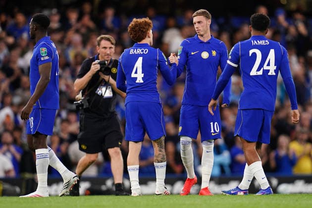 Carabao Cup round 2 Chelsea v Luton Town Chelsea players before kick off during the Carabao Cup round 2 match Chelsea vs Luton Town at Stamford Bridge, London, United Kingdom on 27 August 2026 (Photo by Harvey Murphy News Images) Copyright: xHarveyxMurphy NewsxImagesx