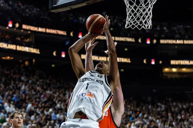 August 27, 2026, GER, FIBA 2027 Basketball World Cup, European Qualifiers, Cologne, Germany vs. Turkey, Oscar Da Silva, Germany, 1 individual play, Cologne, LANXESS Arena, North Rhine-Westphalia, Germany