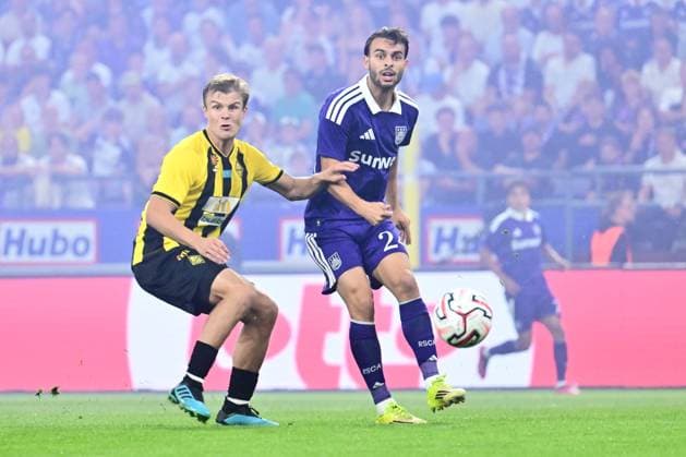 RSC Anderlecht v Kairat Almaty - UEFA Europa League ANDERLECHT, BELGIUM - AUGUST 27 : Llansana Enric midfielder of RSC Anderlecht in action during the UEFA Europa League 2026 27 play-off round second leg between RSC Anderlecht and Kairat Almaty on August 27, 2026 in Anderlecht, Belgium, 27 08 2026 Anderlecht Belgium  Copyright: xPeterxDexVoechtx