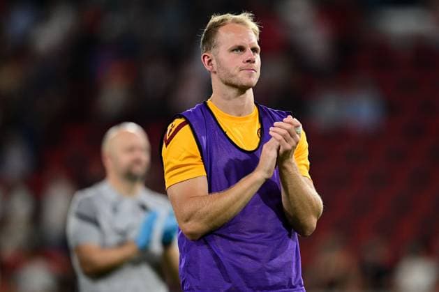 Eythor Bjorgolfsson of Motherwell after the full time whistle Freiburg v Motherwell, UEFA Conference League, Play-Off Round, Second Leg, Football, Europa-Park-Stadion, Freiburg, Germany - 27 Aug 2026Freiburg Europa-Park-Stadion Germany  Copyright: xMaxxKrause Shutterstockx 17118930df