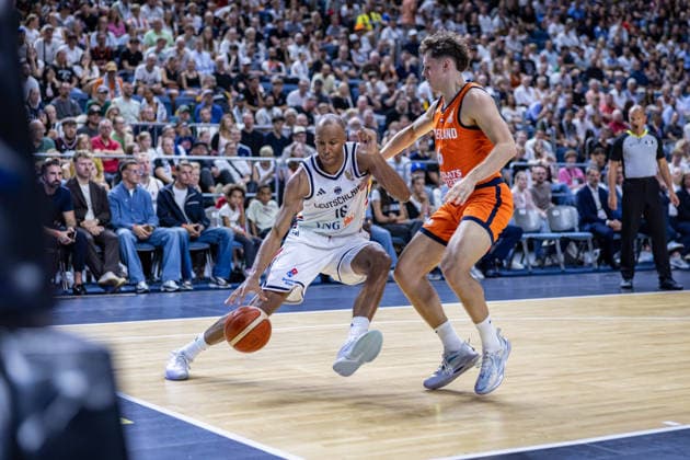 Basketball Cologne, August 27, 2026, World Cup Qualifier: Germany (GER) vs. Netherlands (NED), Louis Olinde, Germany, No. 16