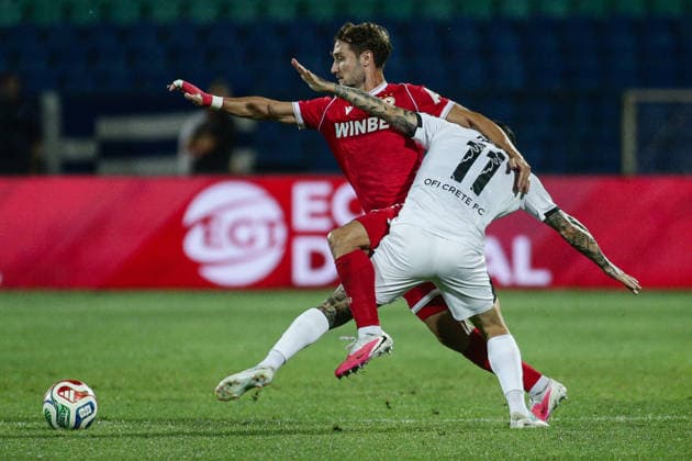 IPA87841568 - CSKA s Angelo Martino in action during the Europa League playoff match between PFC CSKA and OFI Crete FC at the Vasil Levski National Stadium in Sofia, Bulgaria, on August 27, 2026  Copyright: xIvanxSxIvanov IPAxSportx xx 87841568