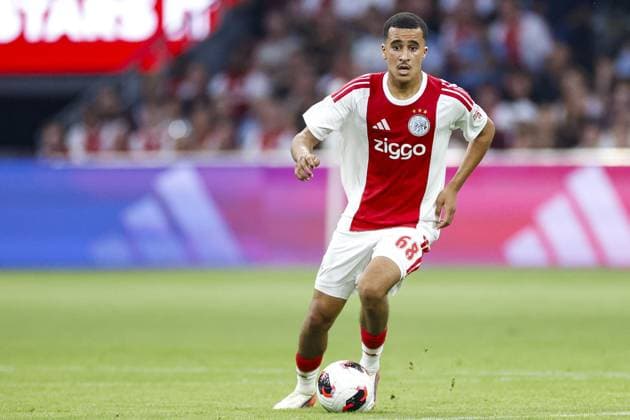 AMSTERDAM , 27-08-2026 , JohanCruijff ArenA , season 2026 2027 , UEFA Conference League play-off football . Match between Ajax and FC Sion, Picture shows Ajax player Abdellah Ouazane Ajax - Sion  x206095880x Copyright: