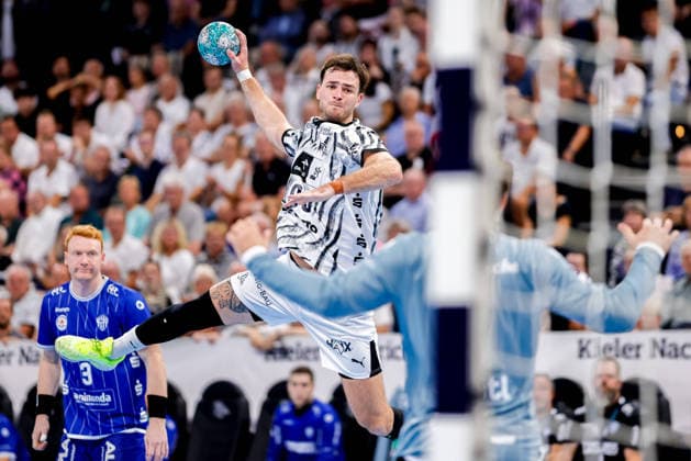 Kiel, August 27, 2026; Handball, 2026-27 Bundesliga 1; THW Kiel vs. TBV Lemgo Lippe; Veron Nacinovic (THW Kiel), 93