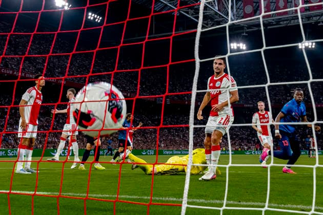 AMSTERDAM FC Sion striker Winsley Boteli scores the 1-2 goal during the UEFA Conference League match at the Johan Cruijff ArenA on August 27, 2026, in Amsterdam, the Netherlands. Photo by DeFodi Images