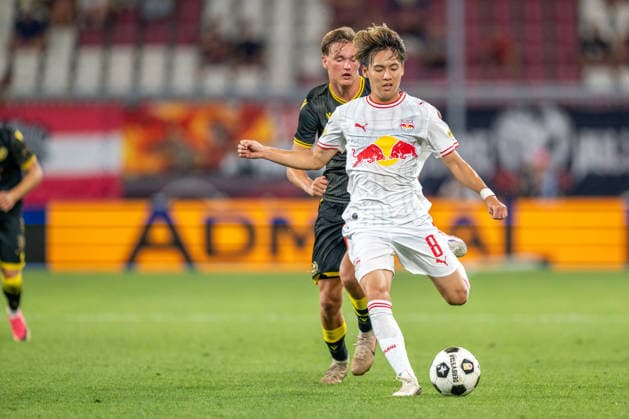 SOCCER - UEFA EL, RBS vs Mjaellby SALZBURG,AUSTRIA,27.AUG.26 - SOCCER - UEFA Europa League, play-off, Red Bull Salzburg vs Mjaellby AIF. Image shows Sota Kitano (RBS).  GEPAxpictures xWolfgangxKofler