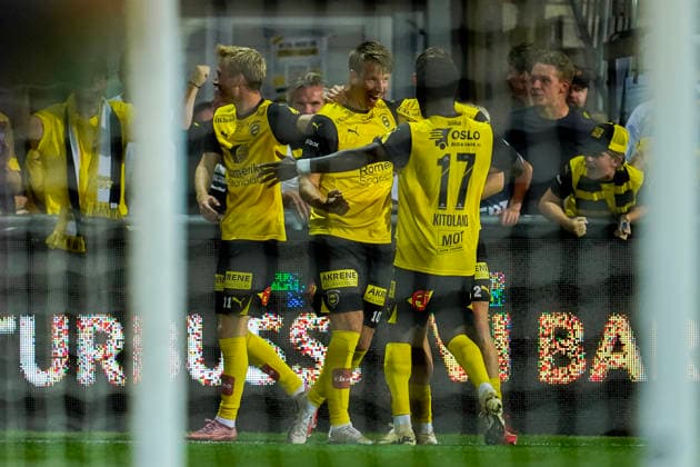 Europa League Qualifiers 2026 Lillestrom vs. Egantia Lillestrom 20260827 Lillestrom s Thomas Lehne Olsen celebrates his 2-1 goal during the Europa League playoff soccer match between Lillestrom and Egantia at Arasen Stadium. Photo: Erik Flaaris Johansen, NTB, Lillestrøm, Norway. EDITORIAL USE ONLY. RESTRICTED USE FOR BETTING COMPANIES  Copyright: xErikxFlaarisxJohansenx xNTBx
