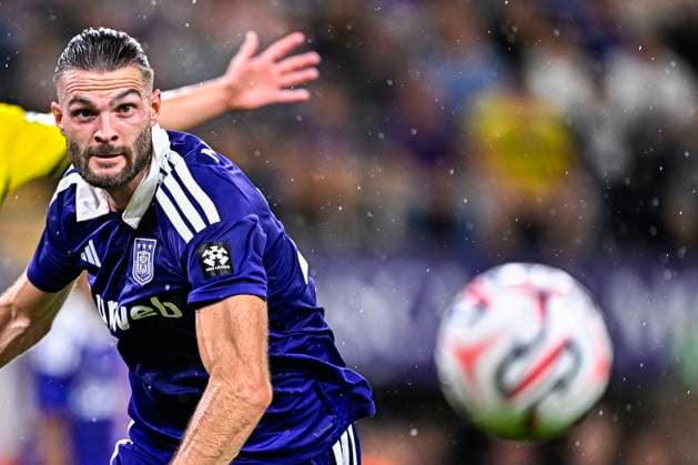 RSC Anderlecht v Kairat Almaty - UEFA Europa League ANDERLECHT, BELGIUM - AUGUST 27 : Petrot Leo defender of RSC Anderlecht in action during the UEFA Europa League 2026 27 play-off round second leg between RSC Anderlecht and Kairat Almaty on August 27, 2026 in Anderlecht, Belgium, 27 08 2026 Anderlecht Belgium  Copyright: xTomasxSiskx