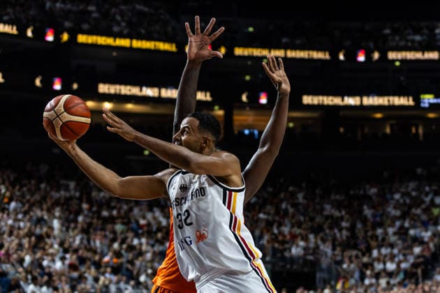 August 27, 2026, GER, FIBA 2027 Basketball World Cup, European Qualifiers, Cologne, Germany vs. Turkey, Johannes Thiemann (Germany), 32, Cologne, LANXESS arena, North Rhine-Westphalia, Germany