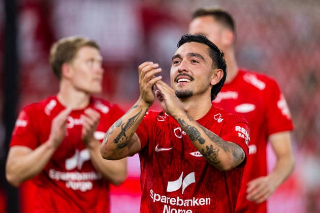 260827 Niklas Castro of Brann celebrates after the UEFA Conference League play-off match between Brann and PAOK on August 27, 2026 in Bergen. Photo: Marius Simensen BILDBYRAN COP 238 bbeng brann football fotball fotboll paok play-off skb soccer uecl uefa conference league *** August 27, 2026: Niklas Castro of Brann celebrates after the UEFA Conference League playoff match between Brann and PAOK on August 27, 2026 in Bergen. Photo by Marius Simensen. BILDBYRAN COP 238 bbeng brann football fotball fotboll paok play-off skb soccer uecl uefa conference league  Copyright: MARIUSxSIMENSEN BB260827BB971