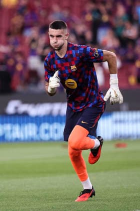 August 27, 2026, Barcelona, Barcelona, Spain: Joan Garcia of FC Barcelona, Barca warms up during the Spanish league, LaLiga EA Sports, football match played between FC Barcelona and Athletic Club at Spotify Camp Nou stadium on August 27, 2026 in Barcelona, Spain. Barcelona Spain - ZUMAa181 20260827_zaa_a181_020 Copyright: xJavierxBorregox
