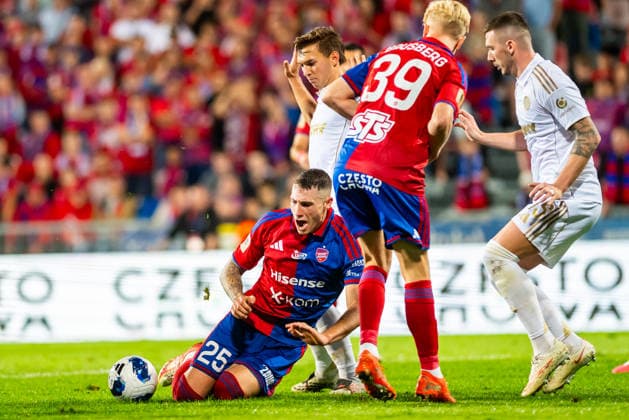 Bogdan Racovitan seen during the UEFA Conference League 2026 27 Play Off Round Second Leg match between teams of Rakow Czestochowa and Hajduk Split (Gleb Soboliev Ball Raw Images) Czestochowa Miejski Stadion PiÅ‚karski Rakow Poland Copyright: xGlebxSobolievx glebsoboliev_RAKvHAJ_105