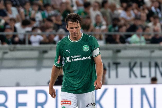 Soccer, UEFA Conference League Qualifying Round: FC St. Gallen 1879 vs. FC Nordsjælland, Thursday, August 27, 2026, Berit Sitter Stadium, St. Gallen, Switzerland; Lukas Görtler, 16, FC St. Gallen Copyright: xValentinxDomgjonix