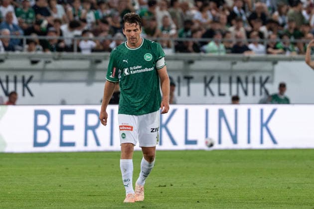 Soccer, UEFA Conference League Qualifying Round: FC St. Gallen 1879 vs. FC Nordsjælland, Thursday, August 27, 2026, Berit Sitter Stadium, St. Gallen, Switzerland; Lukas Görtler, 16, FC St. Gallen Copyright: xValentinxDomgjonix