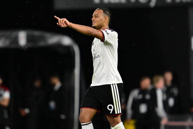 Fulham v AFC Wimbledon, EFL Cup Fulham striker Rodrigo Muniz (9) scores a goal and celebrates 2-0 during the EFL Cup match between Fulham and AFC Wimbledon at Craven Cottage, London, UK on 27 August 2026. London Craven Cottage Greater London UK Editorial use only DataCo restrictions apply See www.football-dataco.com , Copyright: xDennisxGoodwinx PSI-24776-0030