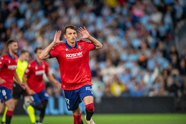 ESP RC Celta vs. CA Osasuna LaLiga EA Sports: Ante Budimir SCORES SECOND GOAL during the LaLiga EA Sports match between RC Celta and CA Osasuna on August 27, 2026, played at ABANCA Balaidos Stadium, Spain Copyright: xLuisxLorenzox