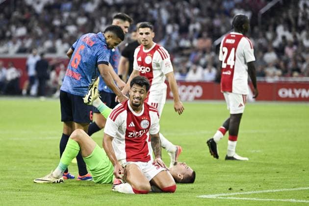 AMSTERDAM - Marcos Leonardo of Ajax reacts after a missed chance during the UEFA Conference League match between AFC Ajax and Sion at the Johan Cruijff ArenA on August 27, 2026, in Amsterdam, the Netherlands. OLAF KRAAK ANP xVIxANPxSportx xxANPxIVx 566392708 originalFilename: 566392708.jpg