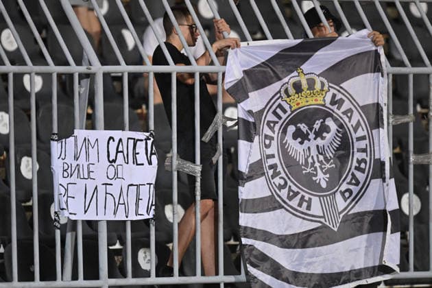 PARTIZAN vs GETAFE SUPPORTERS football Partizan vs Gefafe UEFA Conference League qualifications match at Partizan stadium, Belgrade 27.08.2026 Foto: FOOTBALL, UEFA CONFERENCE LEAGUE QUALIFICATIONS, PARTIZAN, GETAFE Belgrade Partizan stadium Serbia Copyright: xMarkoxMetlas xMNxPressx