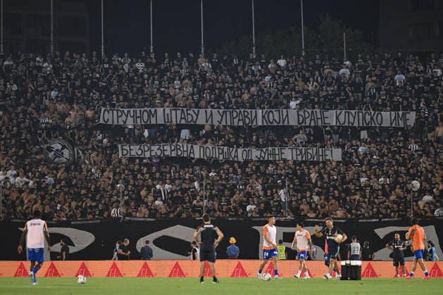 PARTIZAN vs GETAFE SUPPORTERS football Partizan vs Gefafe UEFA Conference League qualifications match at Partizan stadium, Belgrade 27.08.2026 Foto: FOOTBALL, UEFA CONFERENCE LEAGUE QUALIFICATIONS, PARTIZAN, GETAFE Belgrade Partizan stadium Serbia Copyright: xMarkoxMetlas xMNxPressx