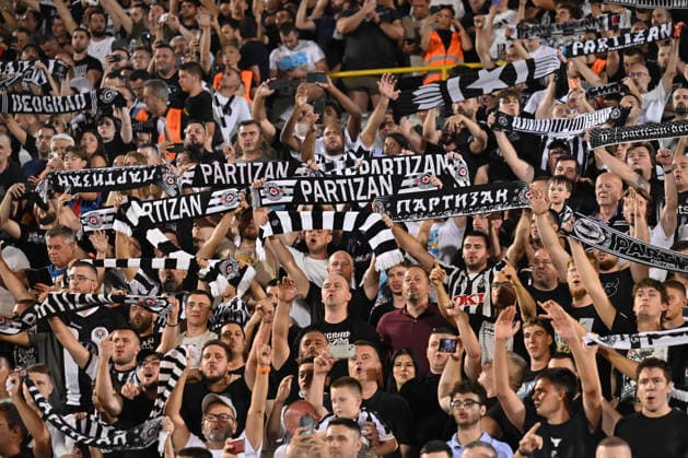 PARTIZAN vs GETAFE SUPPORTERS football Partizan vs Gefafe UEFA Conference League qualifications match at Partizan stadium, Belgrade 27.08.2026 Foto: FOOTBALL, UEFA CONFERENCE LEAGUE QUALIFICATIONS, PARTIZAN, GETAFE Belgrade Partizan stadium Serbia Copyright: xMarkoxMetlas xMNxPressx