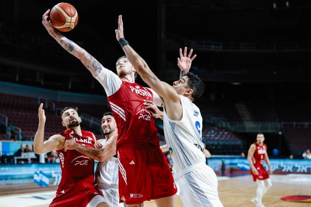 Ryga 27.08.2026 KOSZYKOWKA KOSZKADRA REPREZENTACJA POLSKI MECZ IZRAEL - POLSKA ELIMINACJE MISTRZOSTW SWIATA 2027 - - - MEN BASKETBALL POLISH national team, Nationalteam WORLD CUP SERIES QUALIFIERS GAME ISRAEL - POLAND NZ Aleksander Balcerowski , Itay Segev , FOT. WOJCIECH FIGURSKI 058SPORT.PL NEWSPIX.PL --- newspix.pl  FOT. WOJCIECH FIGURSKI 058SPOR